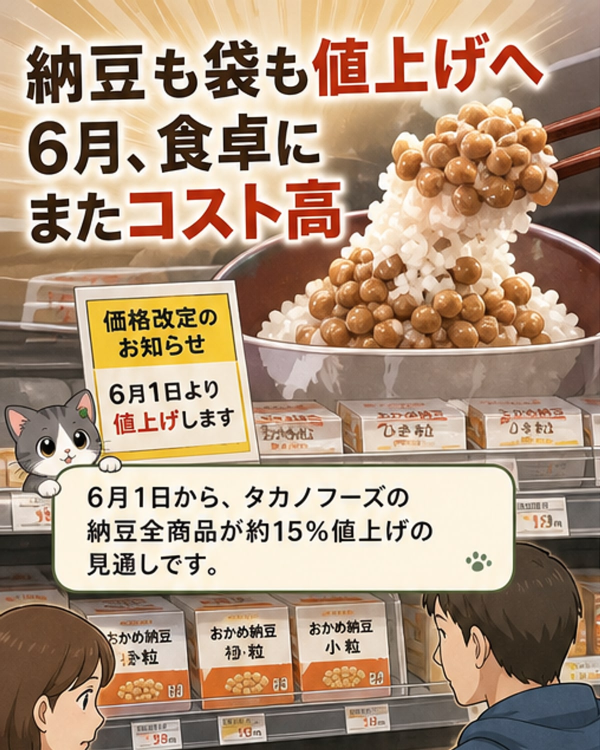 納豆やレジ袋が値上がりへ