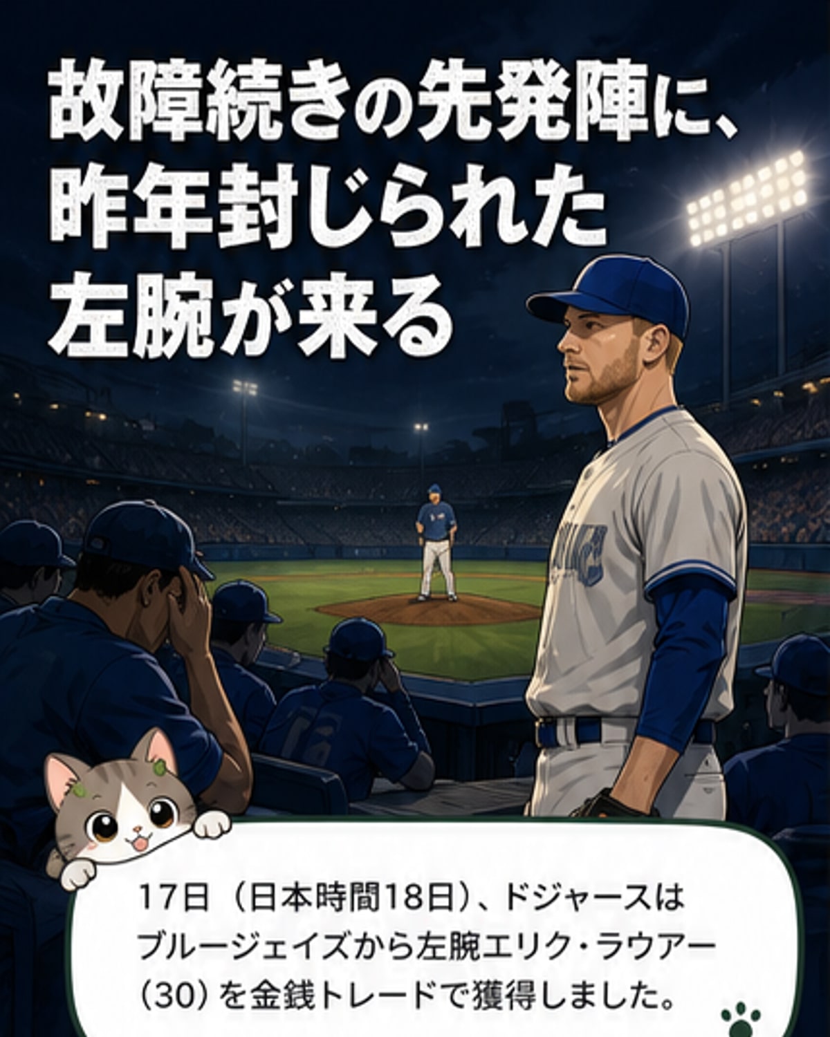 ドジャース、ラウアー獲得