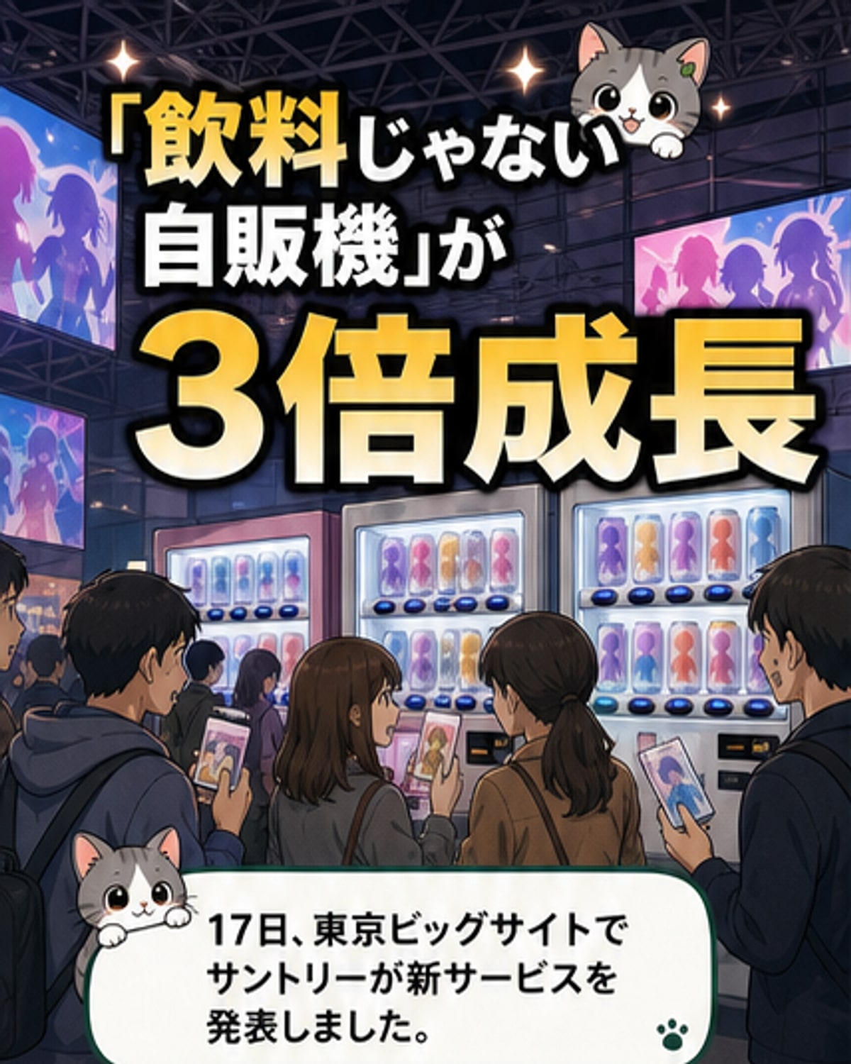 サントリー、飲料じゃない「推し活自販機」が急成長