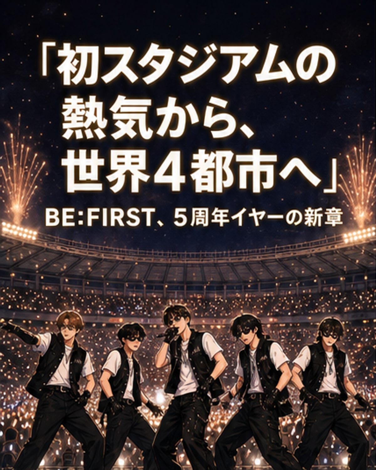 BE:FIRST、初のスタジアム公演で世界4都市ツアー発表