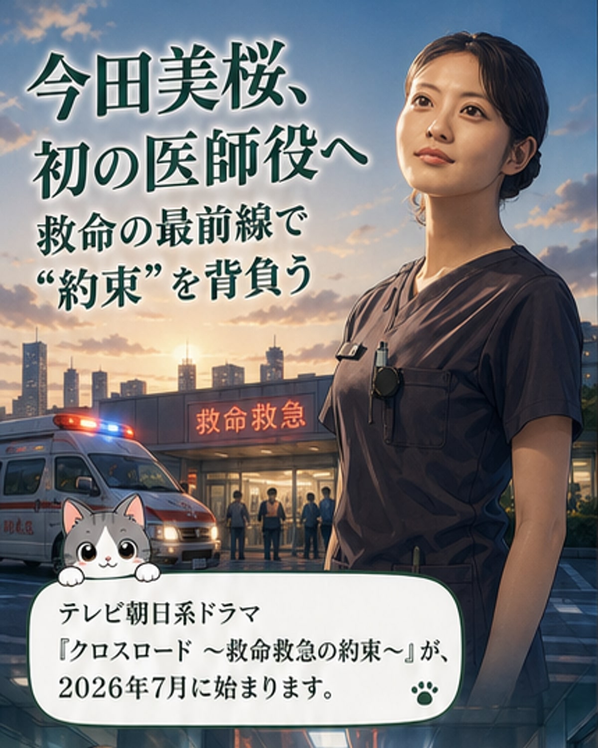 今田美桜、初の医師主演で救命医に