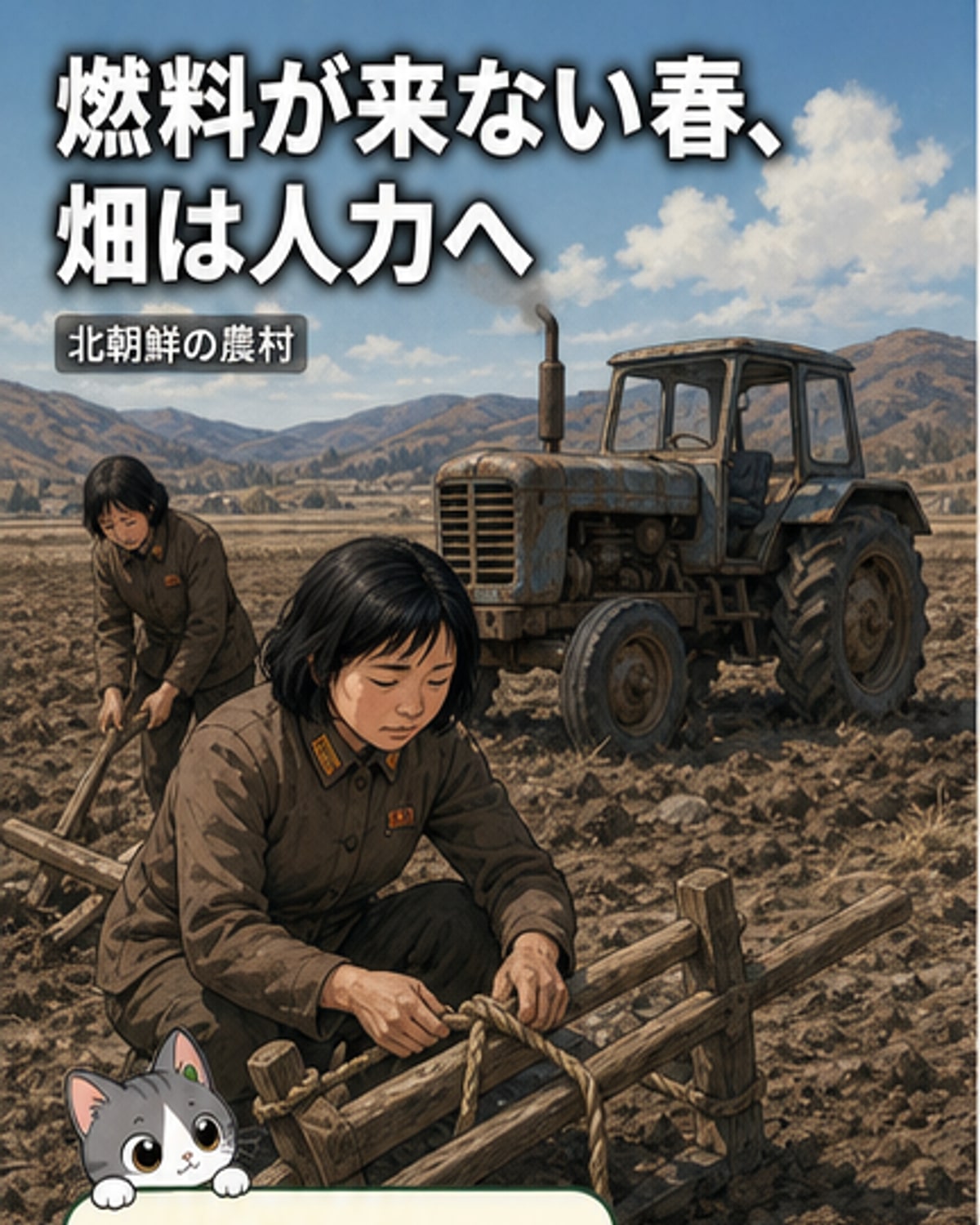 北朝鮮、燃料不足で農業が「人力」に逆戻り