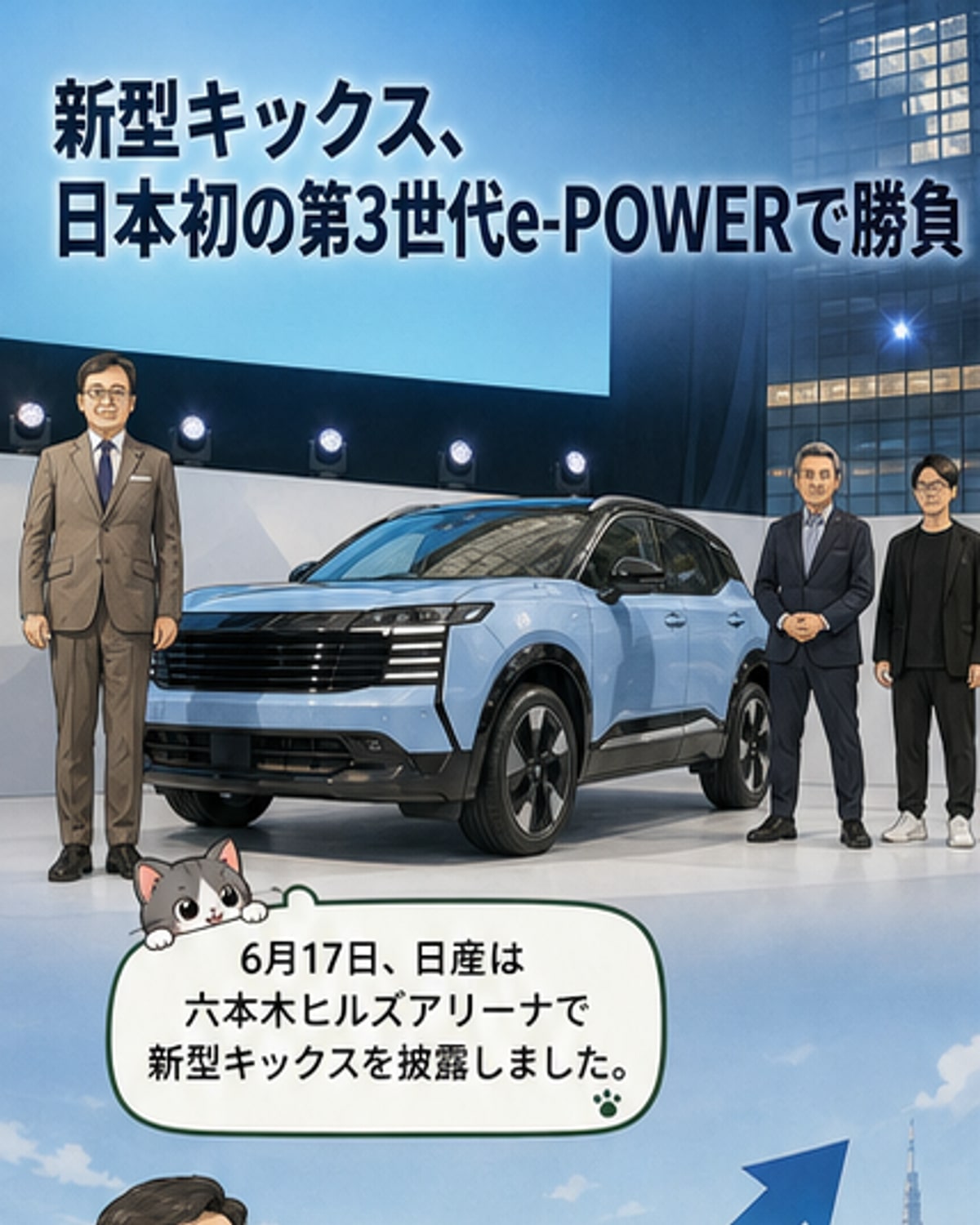 日産、新型「キックス」発表