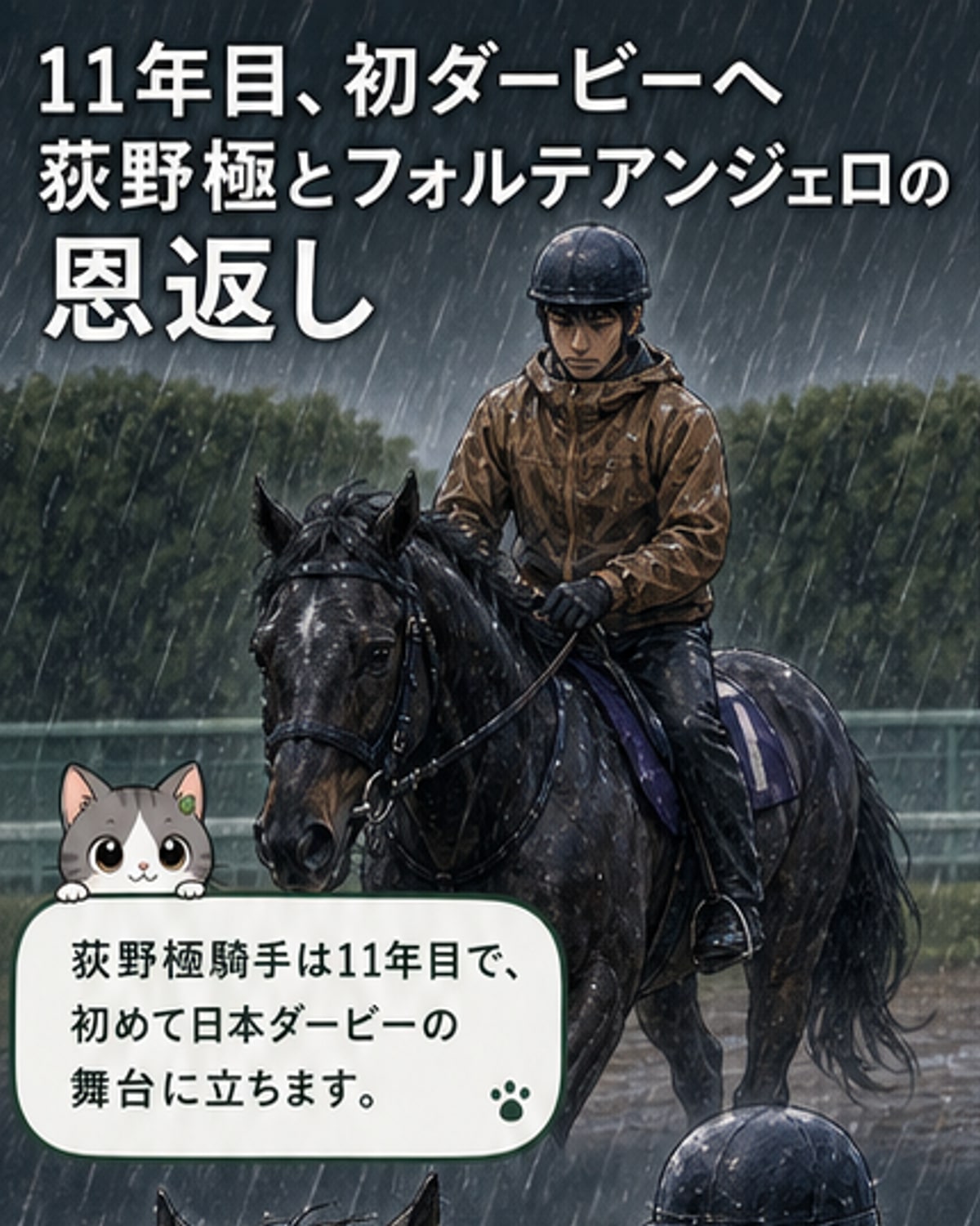 11年目の夢、ダービー初出場