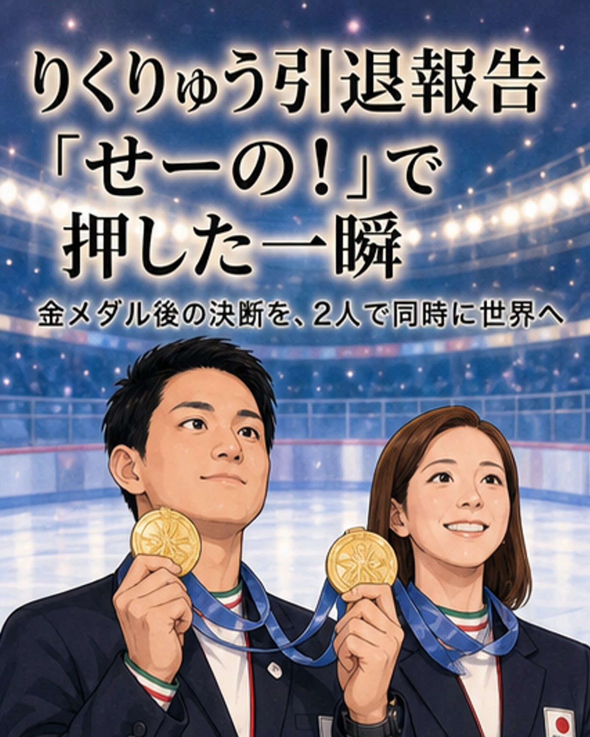 りくりゅう、SNSで同時引退報告