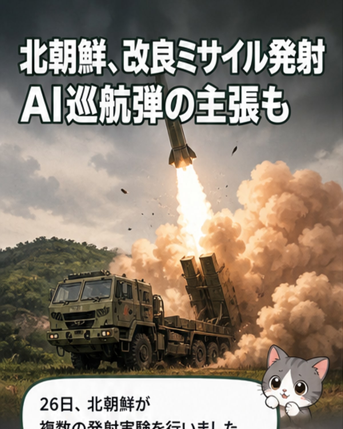 北朝鮮が改良型ミサイル発射