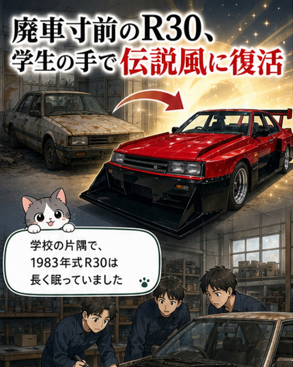 廃車寸前のR30が伝説のレーサーに