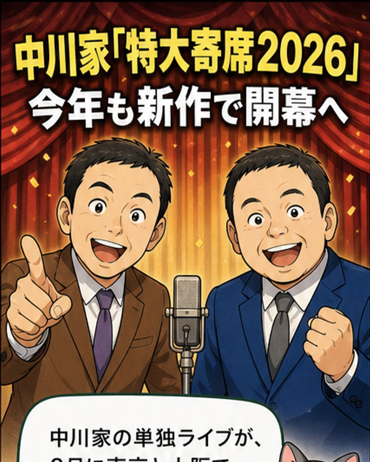 中川家の特大寄席2026開催