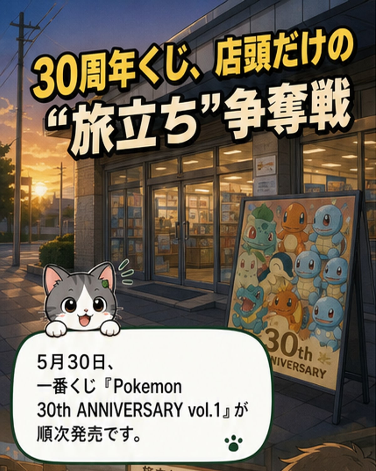 ポケモン30周年記念くじ発売