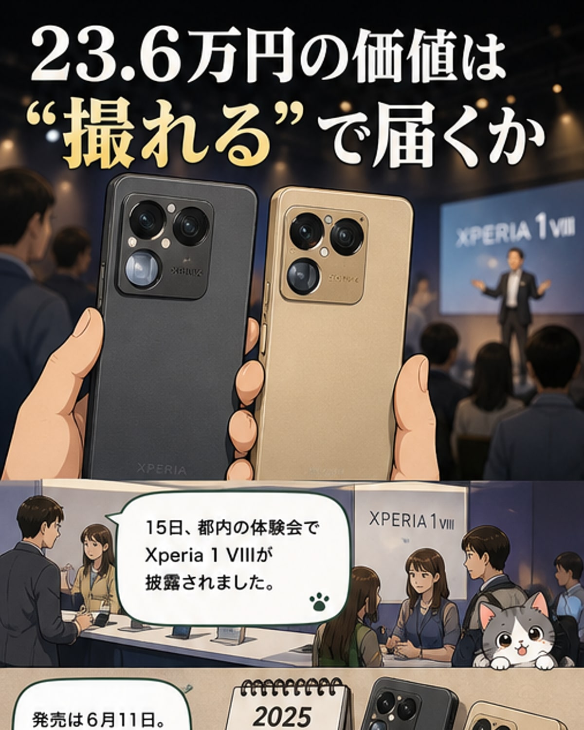 Xperia 1 VIII、AIで写真表現を提案