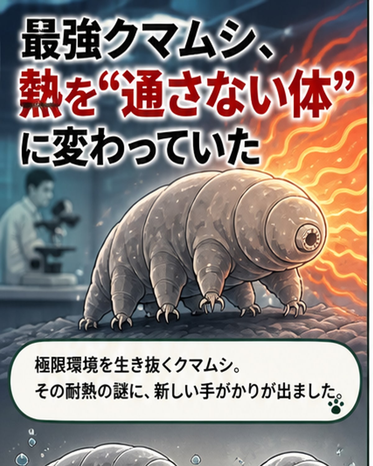 クマムシが高温に強い理由が判明