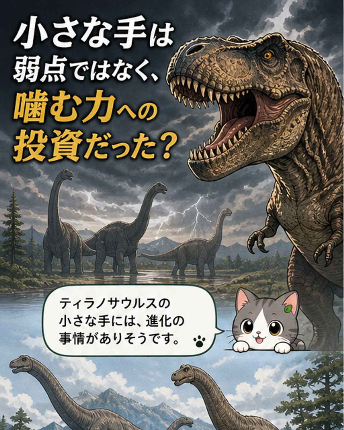 ティラノサウルス、なぜ手が小さい?