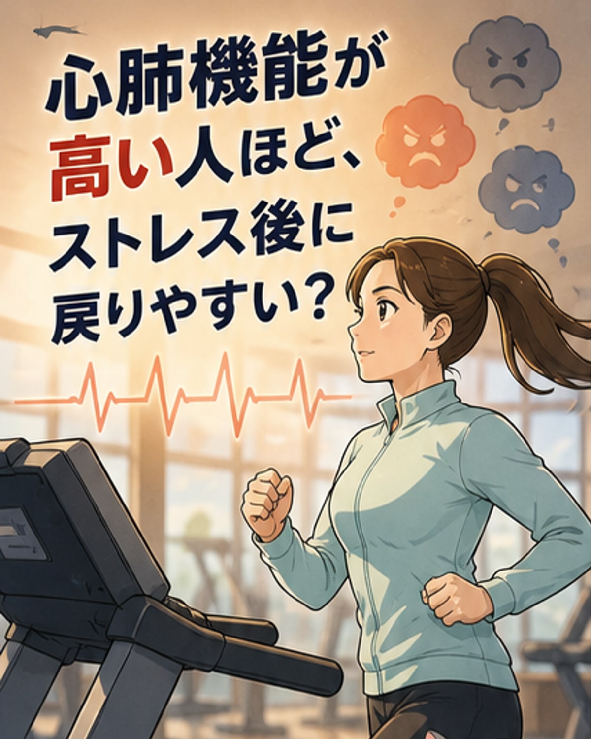 心肺機能が高いとストレス回復力が高い