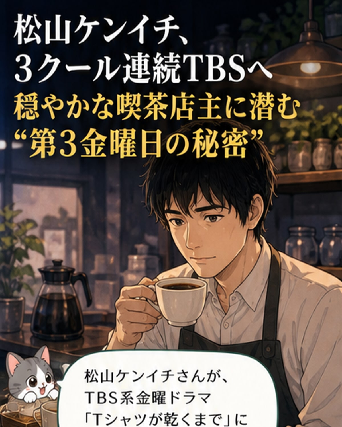 松山ケンイチ、TBS連続ドラマ3クール連続出演