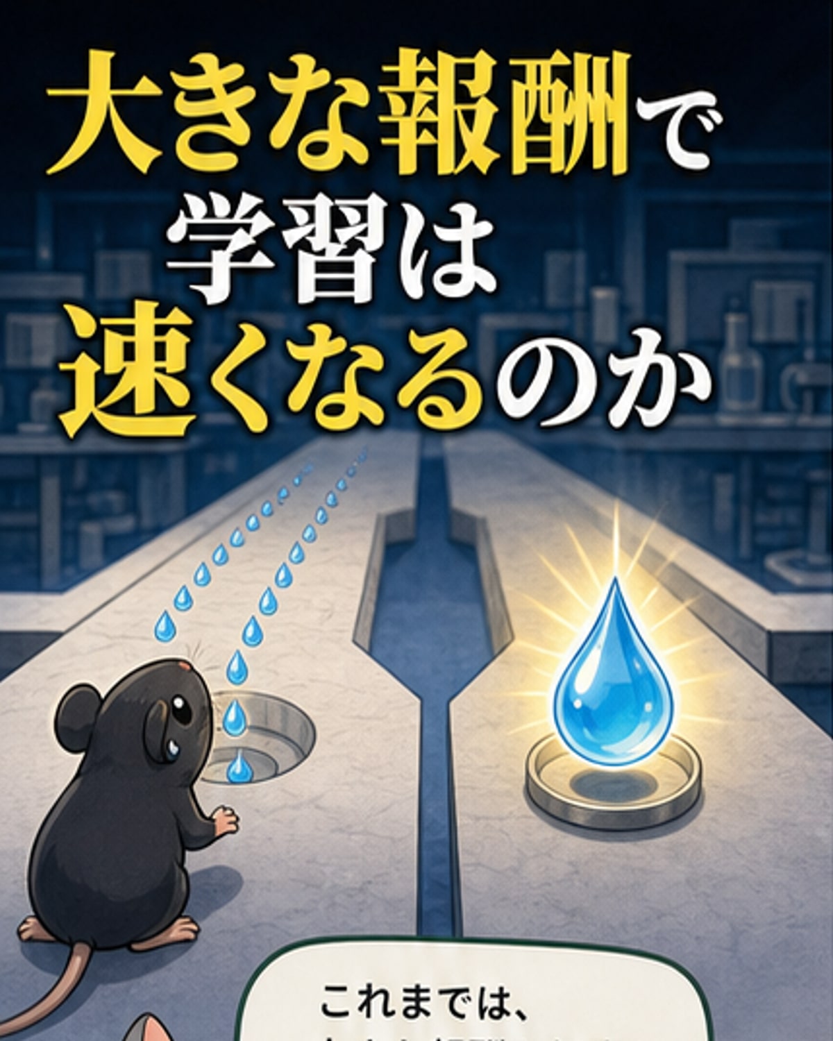 大きな報酬が学習を加速する