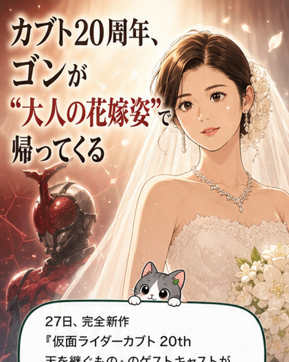 『仮面ライダーカブト20th』で馬場ふみかが大人のゴン役に