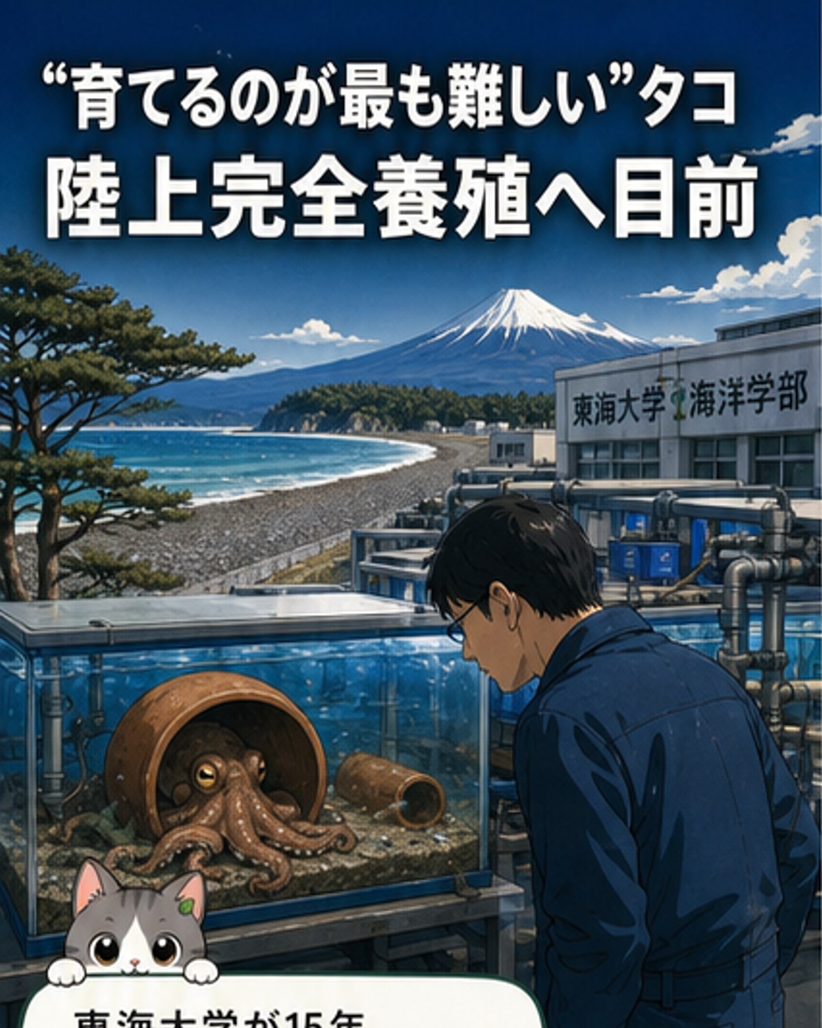 世界初！タコの完全養殖に成功