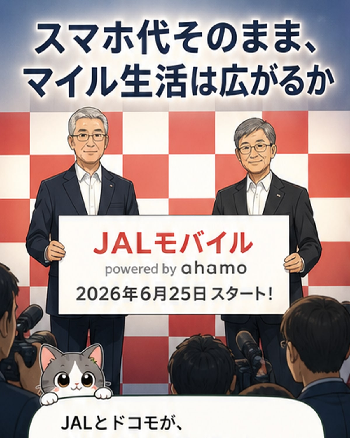 JALとドコモ提携でモバイル新プラン