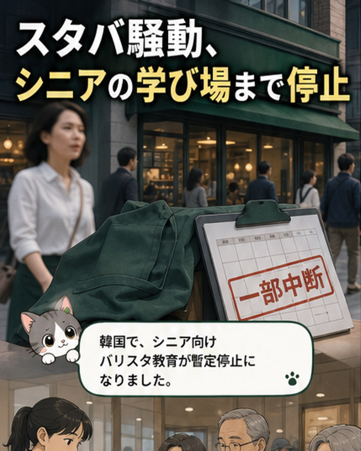 シニアバリスタ教育が一時中断