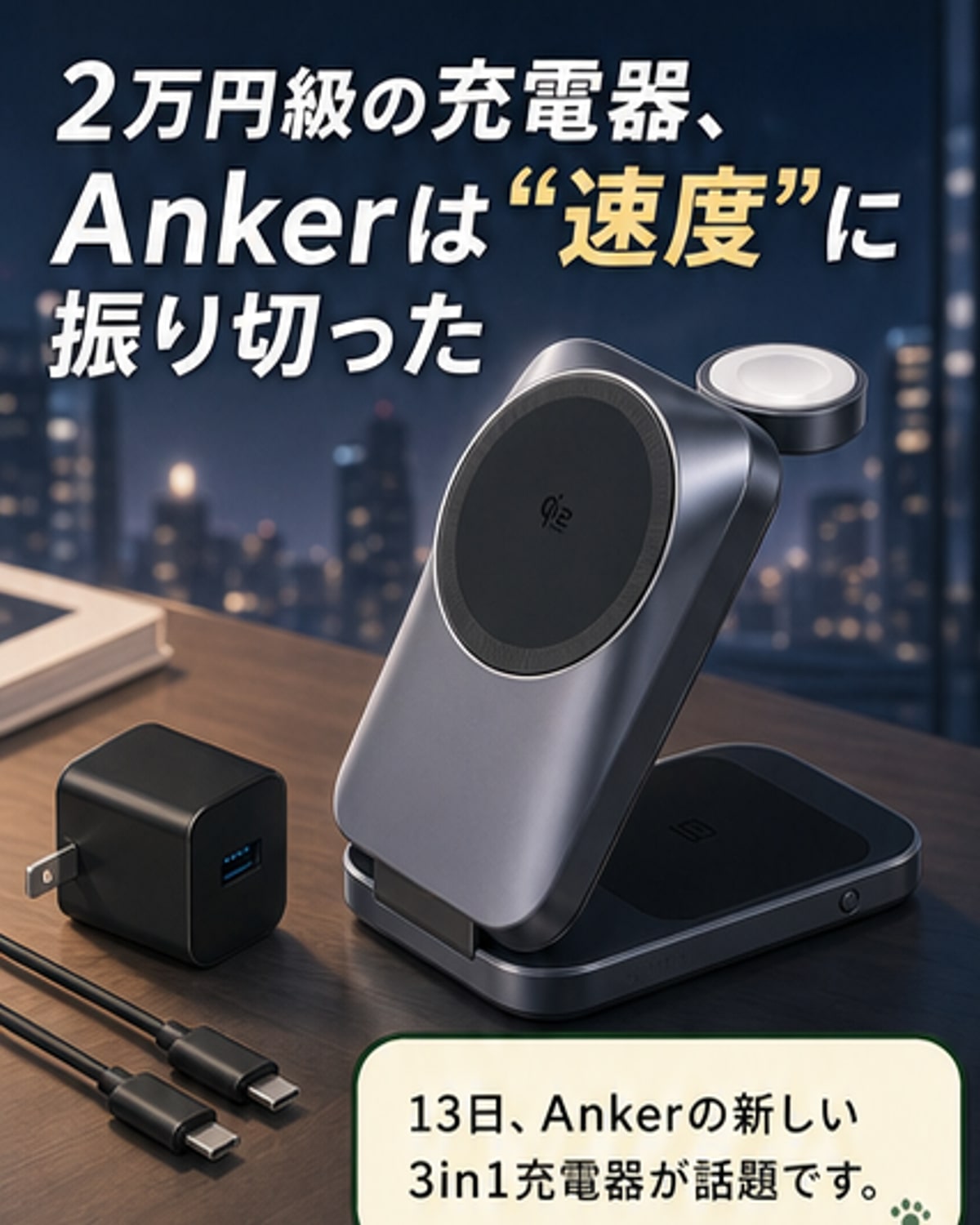 Anker、3in1急速充電の本気作