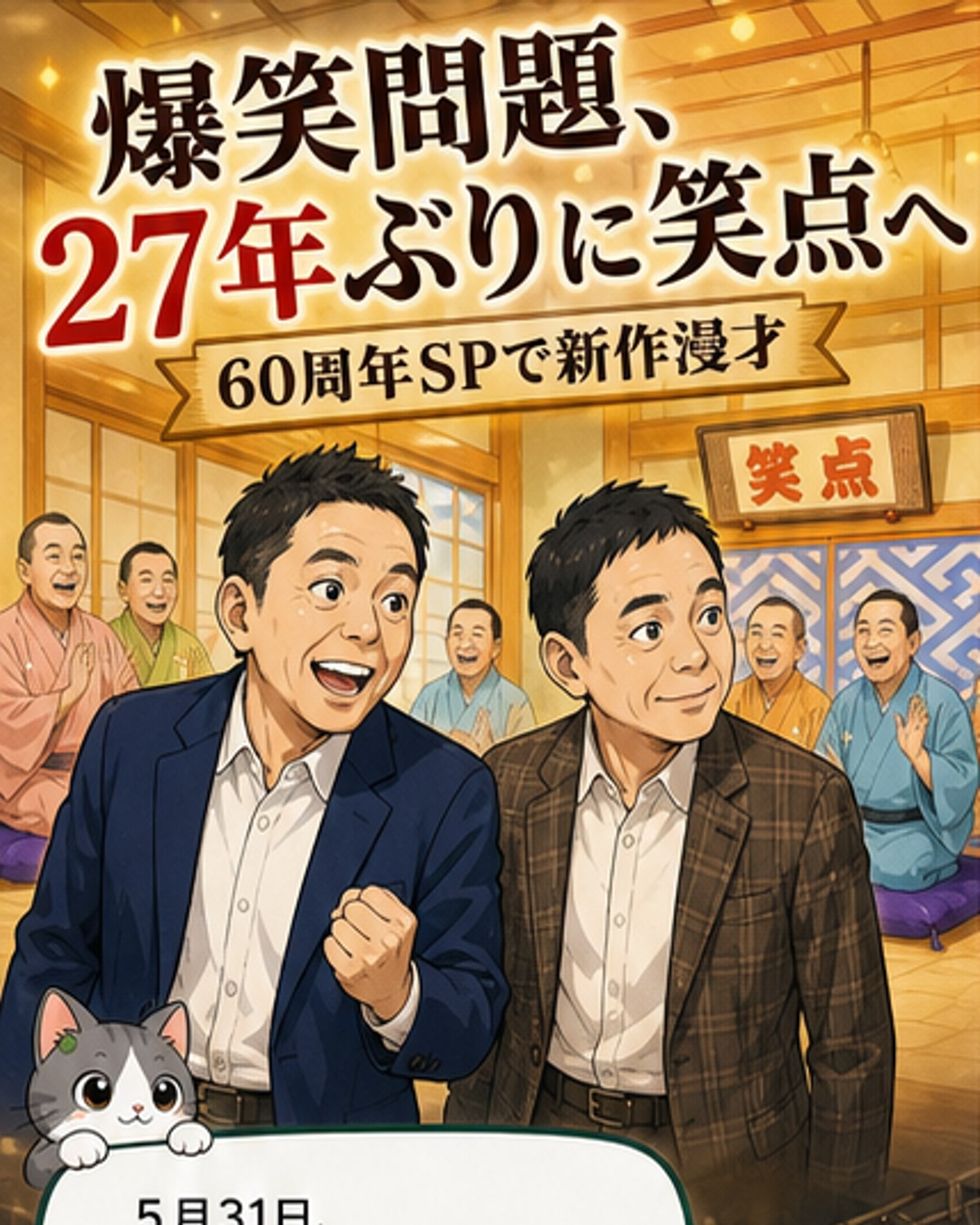 爆笑問題、27年ぶり『笑点』に登場
