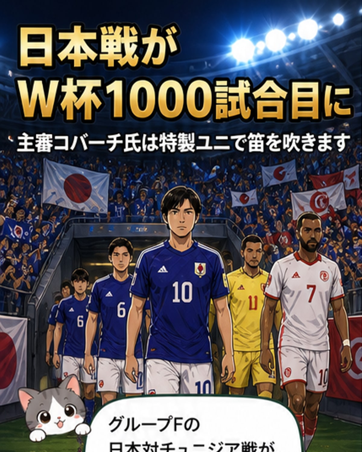 W杯通算1000試合目の歴史的瞬間