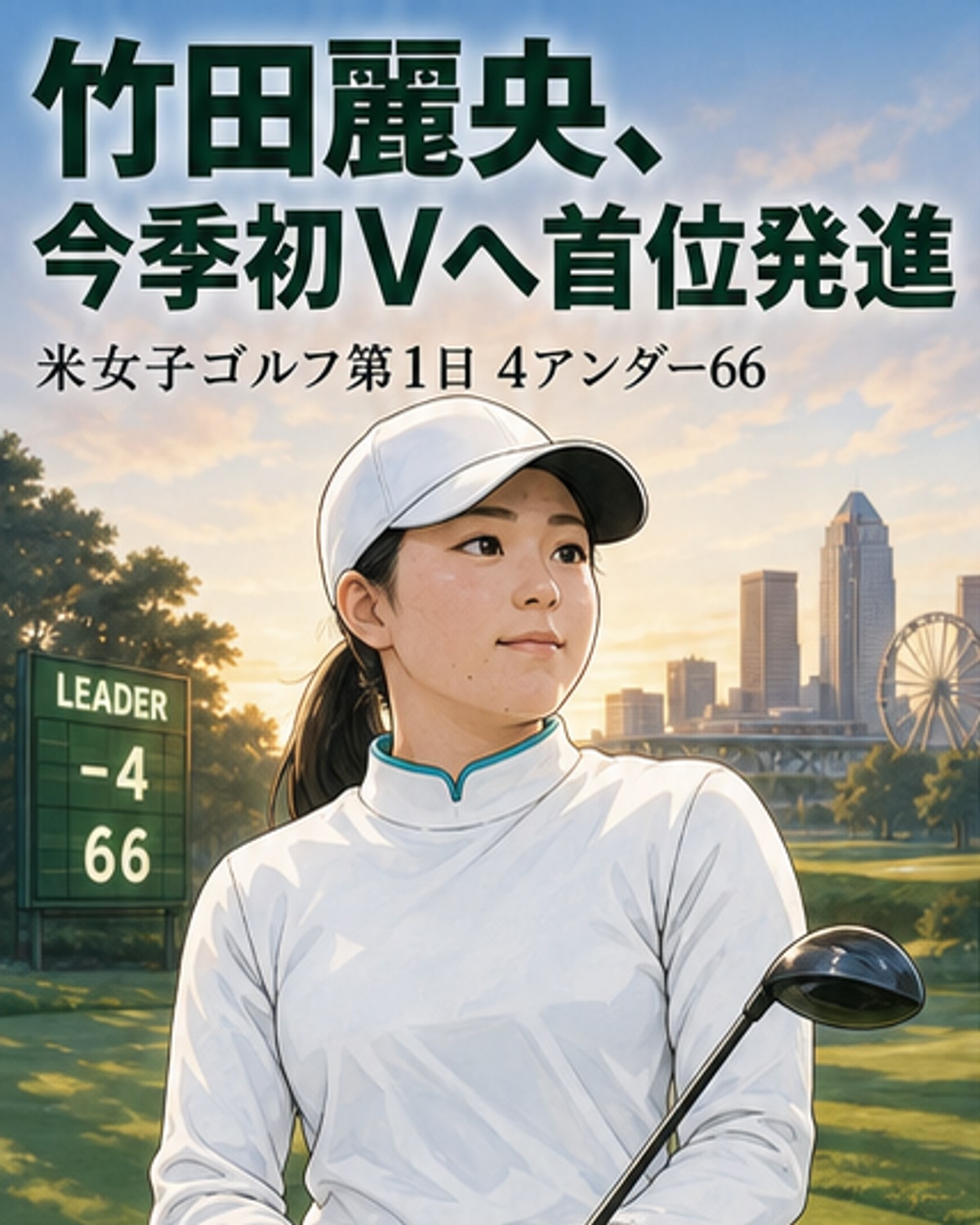 竹田麗央、今季初勝利へ首位発進