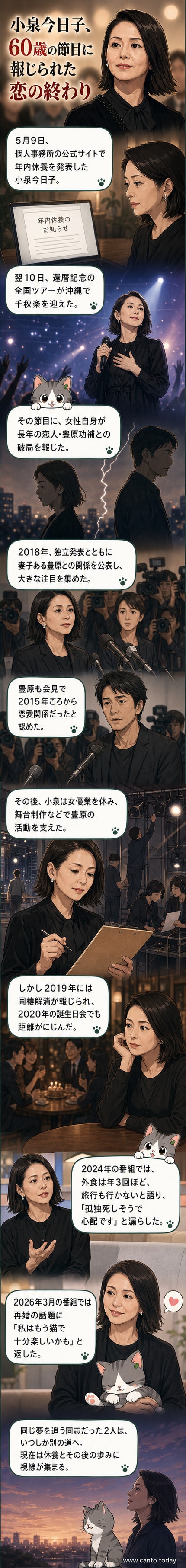 小泉今日子と豊原功補が過去に共演した際の写真。2人の関係の変遷を象徴する対照的な表情が印象的。