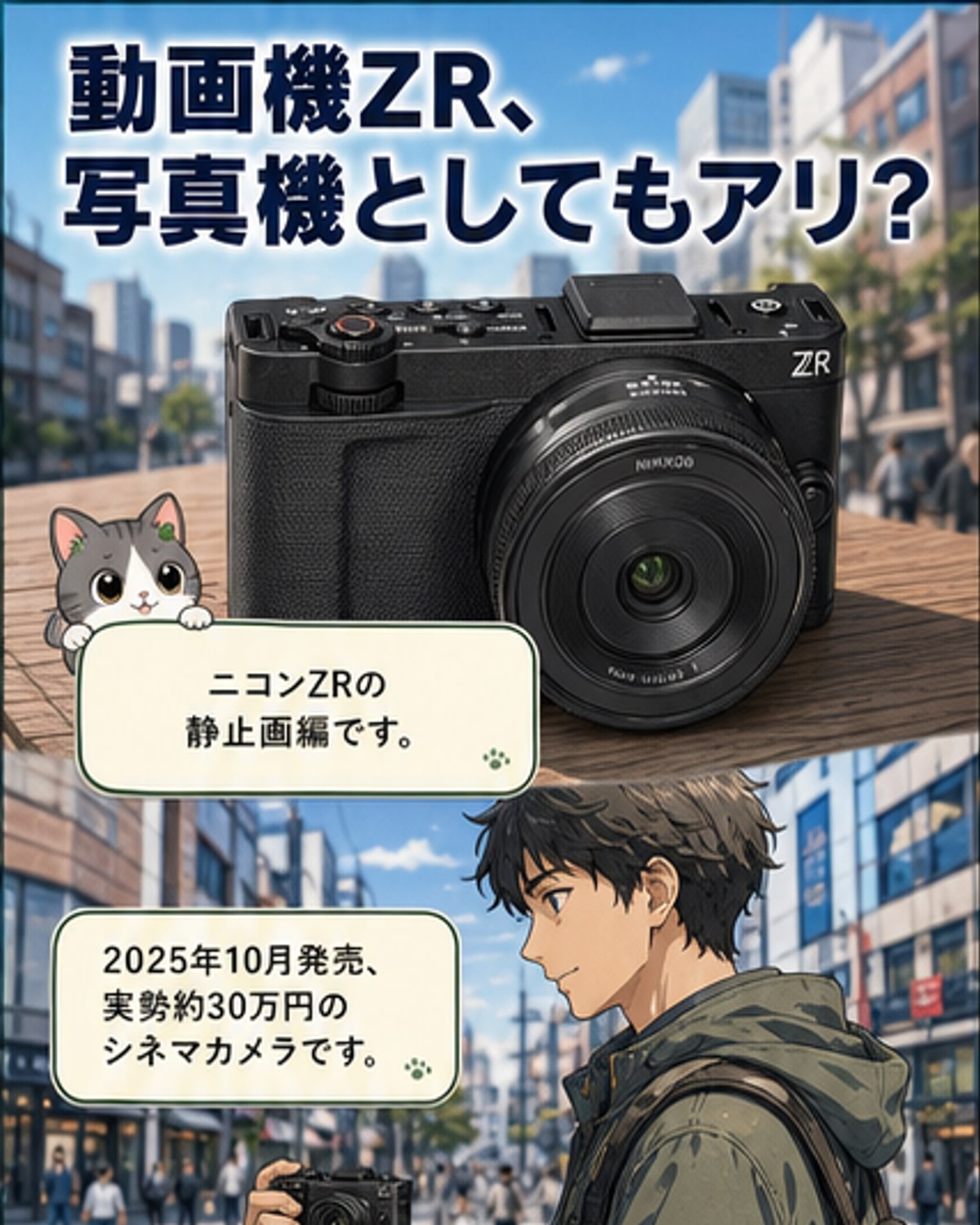 ニコンZR、静止画でも高画質