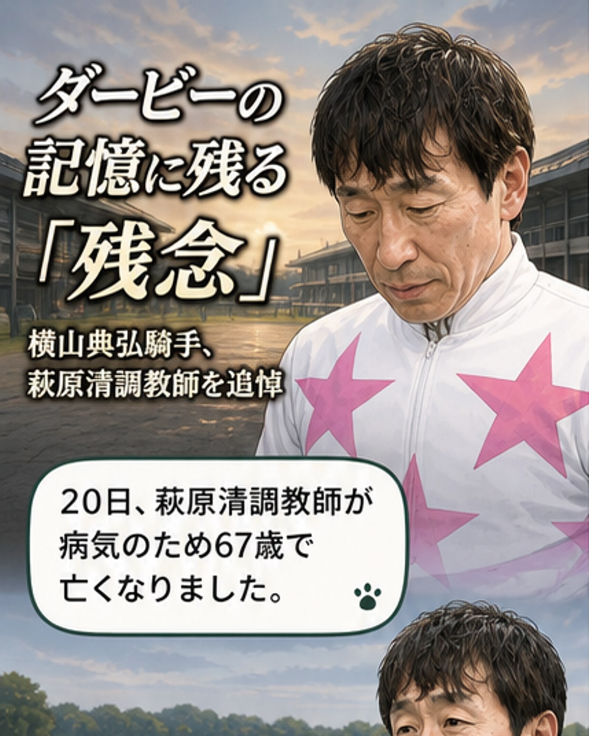横山典弘が萩原清師追悼