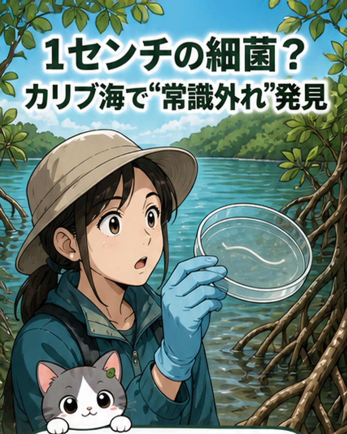 肉眼で見える1cmの細菌が発見された