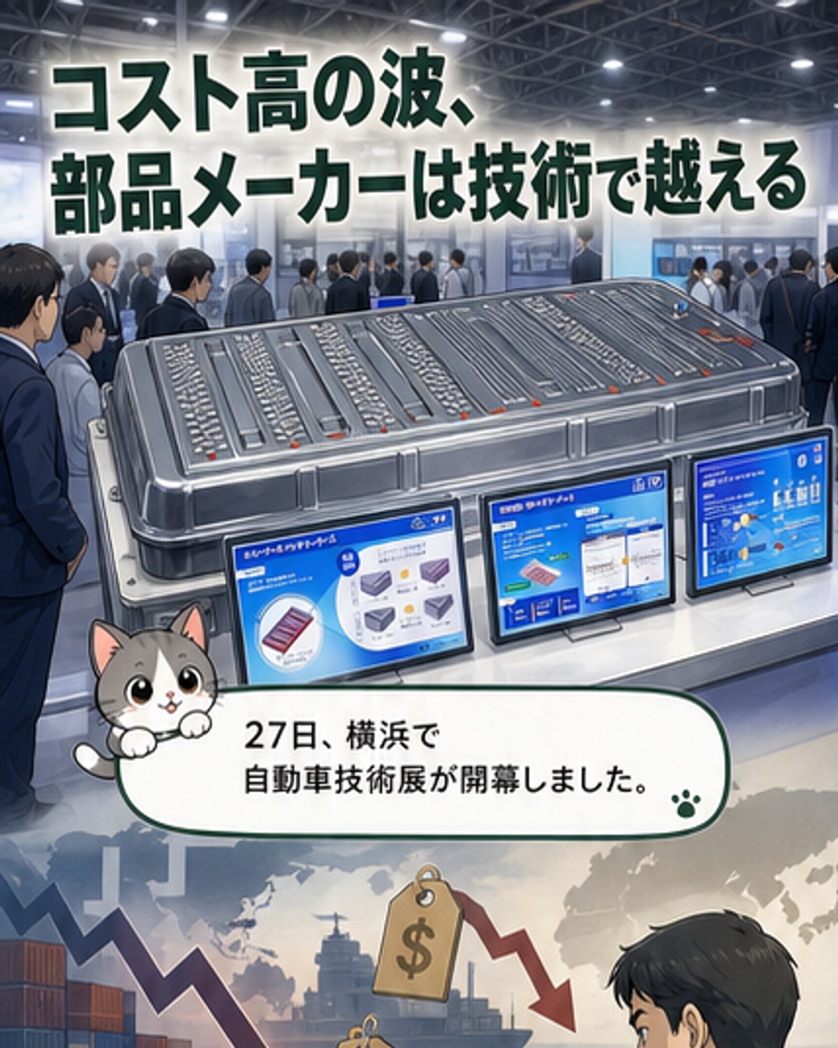 自動車部品メーカーが原価削減の新技術提案