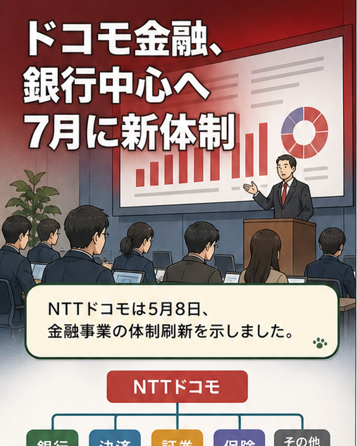 ドコモ、金融グループを7月に始動