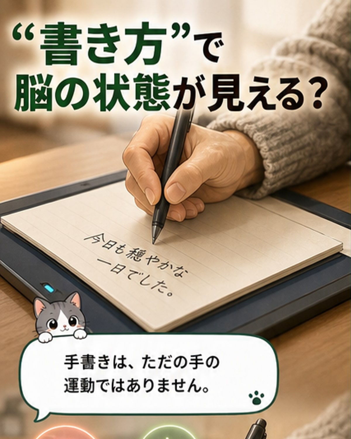 文字を書く速度が脳の健康を示す