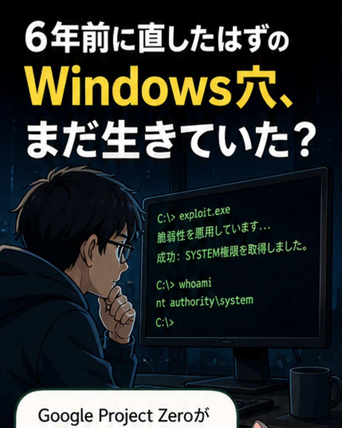 6年前に修正済みのはずのWindows脆弱性が未修正だった