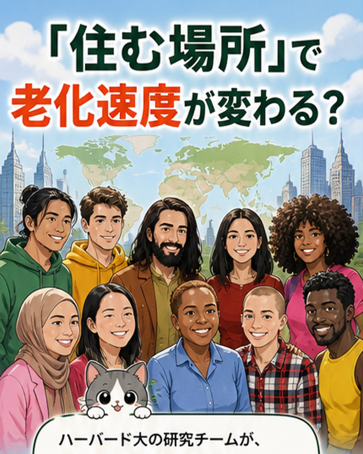 住む場所で老化スピードが変わる