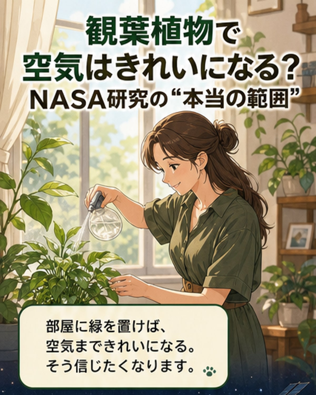 観葉植物で空気は本当にきれいになる?
