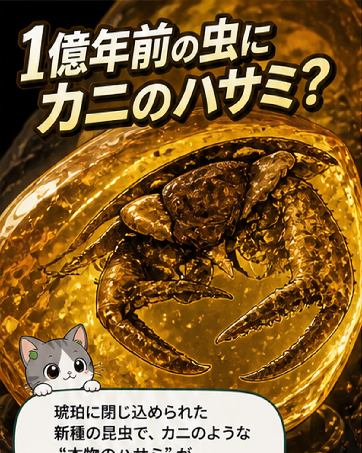 1億年前の虫がカニのハサミ進化