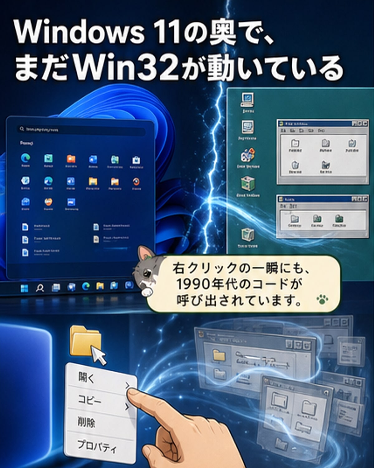 Windows 11、今も95時代のコードが根幹