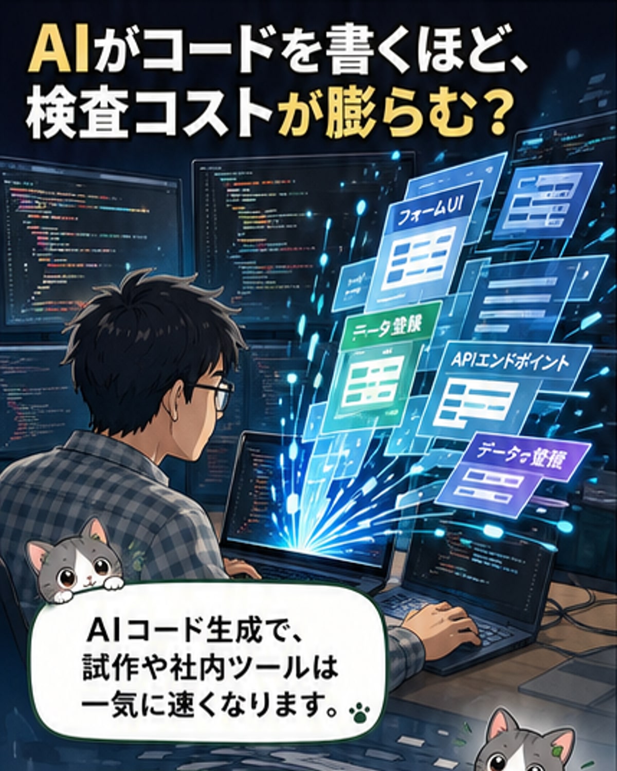 AIでコード生成、検査コストが爆発