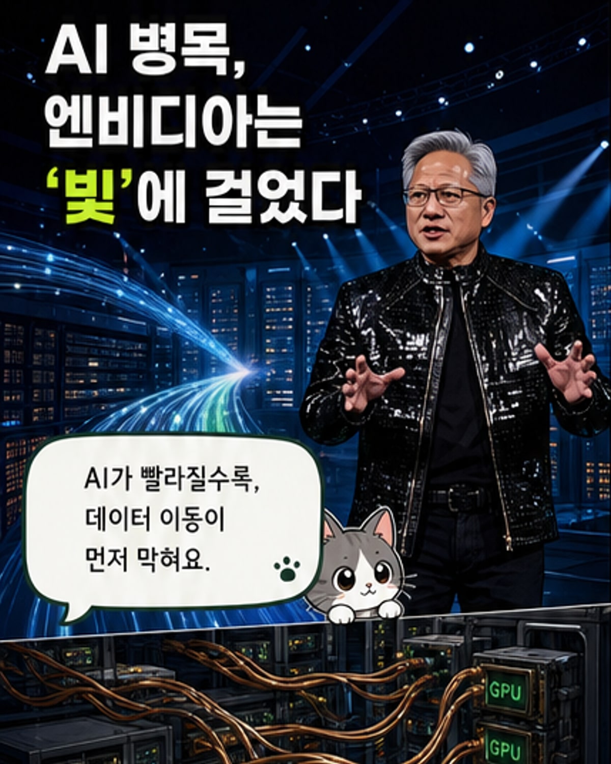 엔비디아, 빛으로 데이터 전송한다