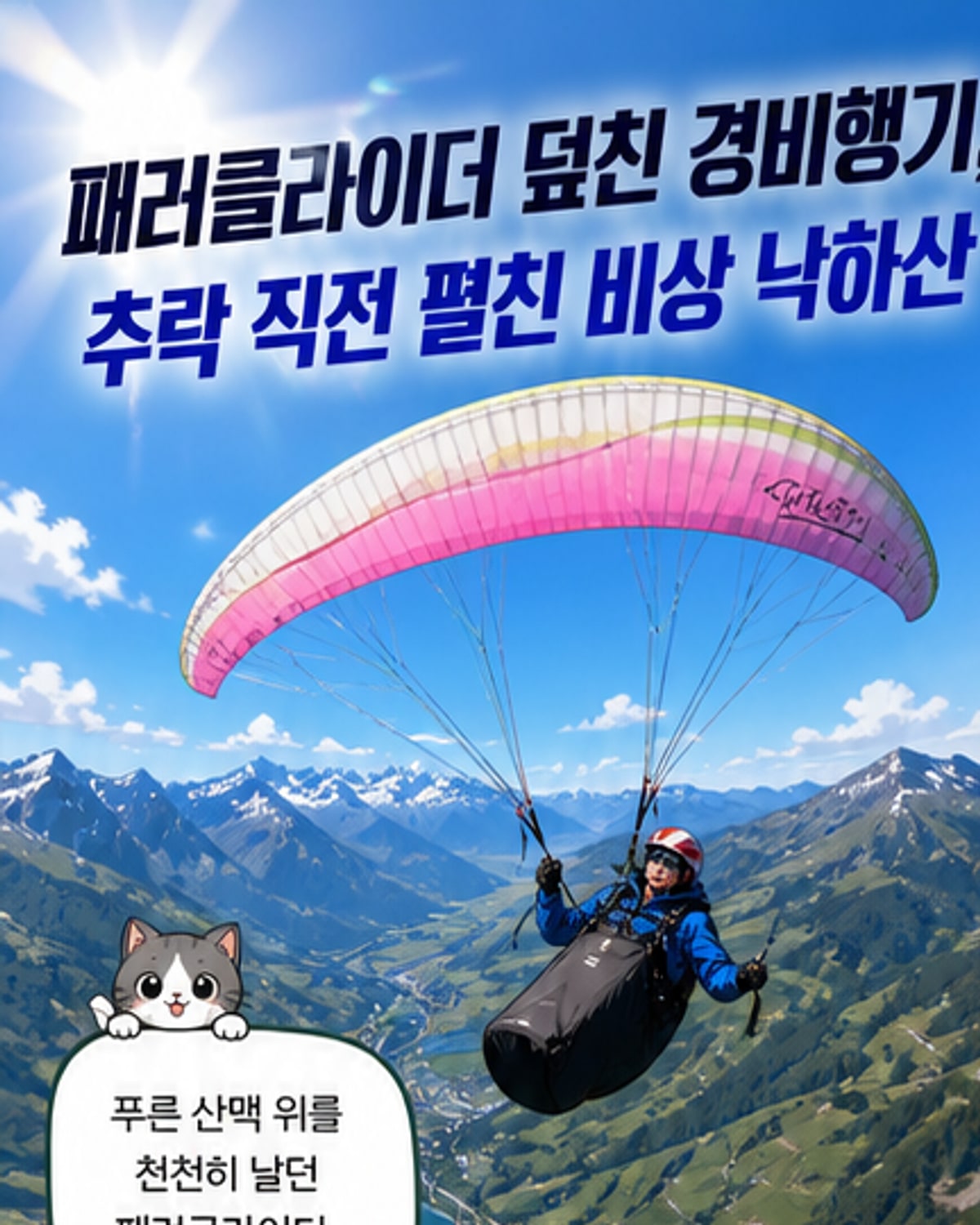 패러글라이더, 경비행기와 하늘서 충돌