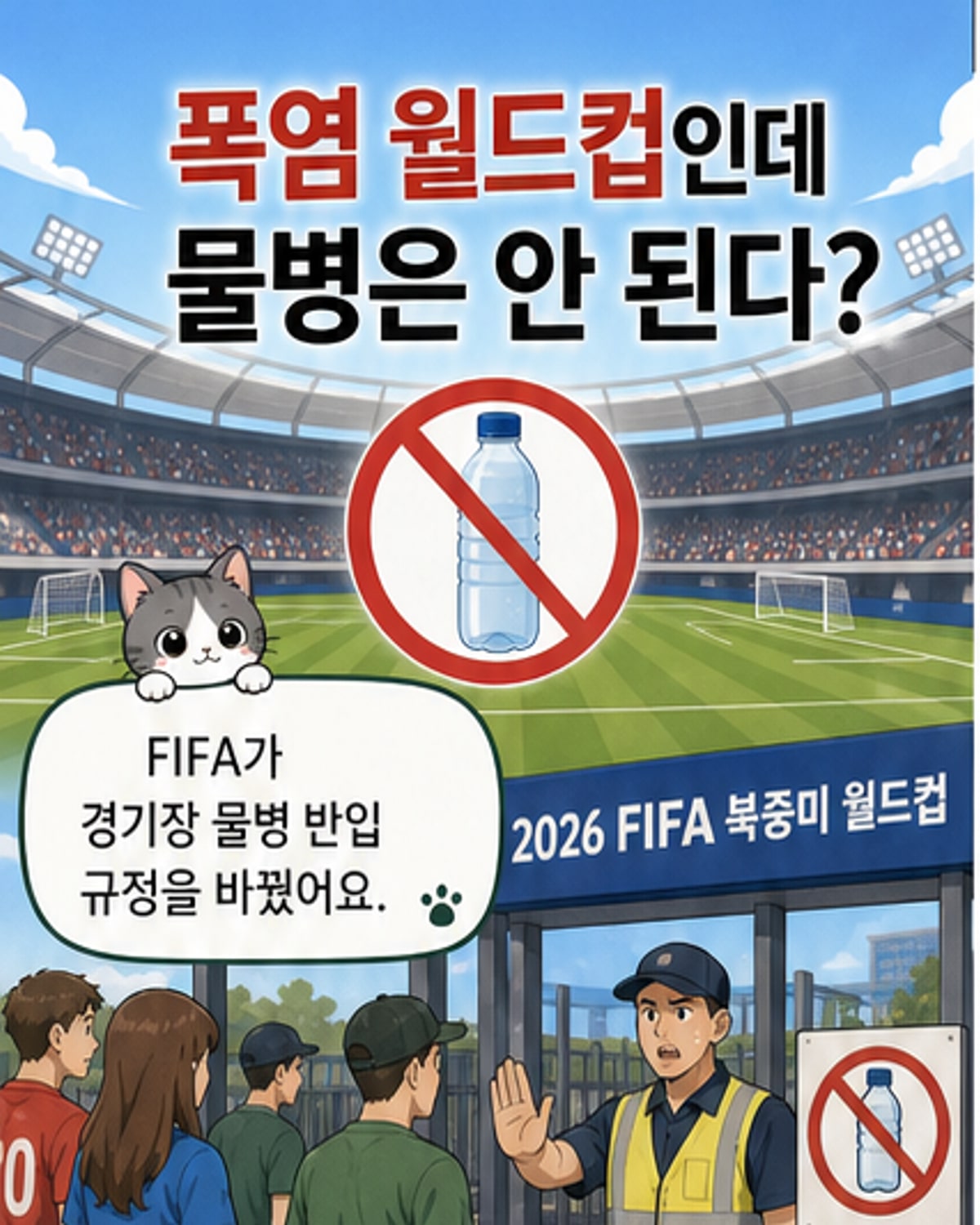 월드컵 직관, 물병 반입 금지 이유