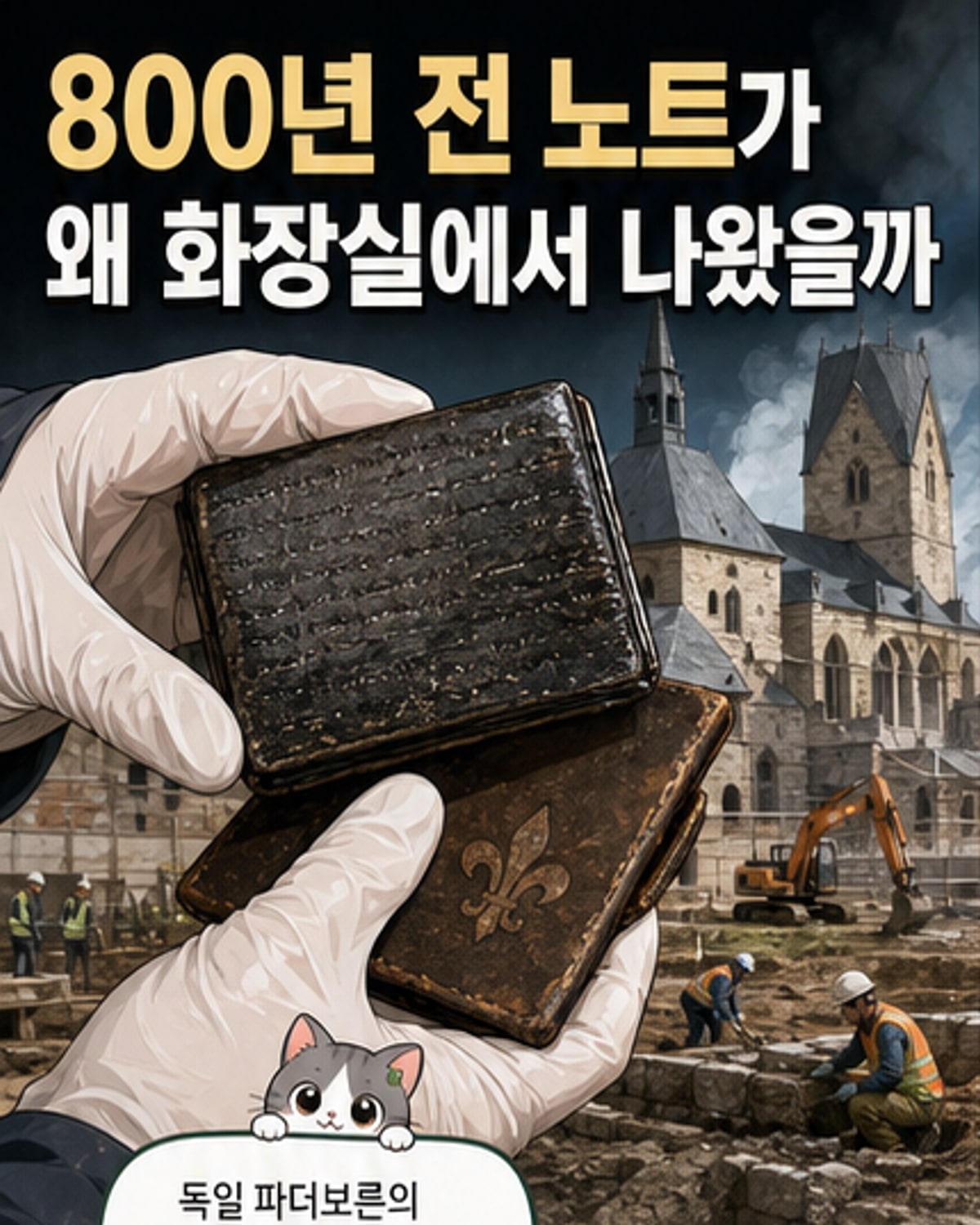 중세 화장실서 800년 전 노트 발견