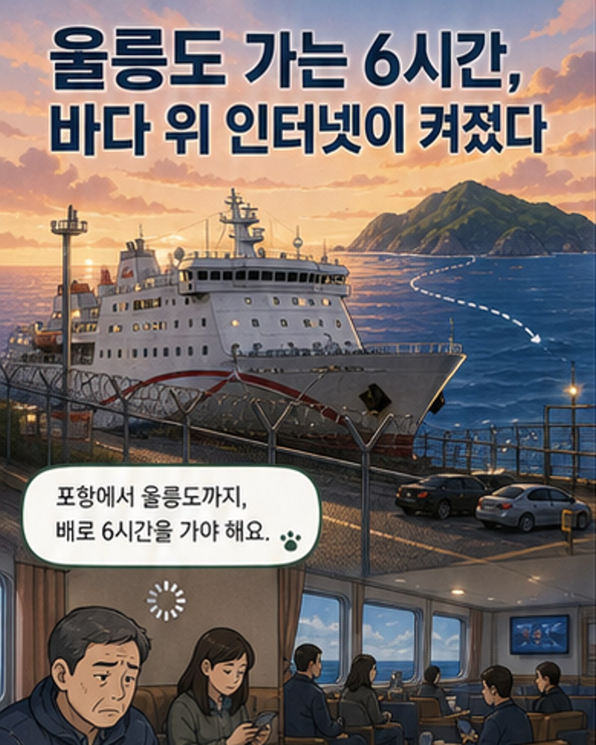 바다 한가운데서 180Mbps 와이파이