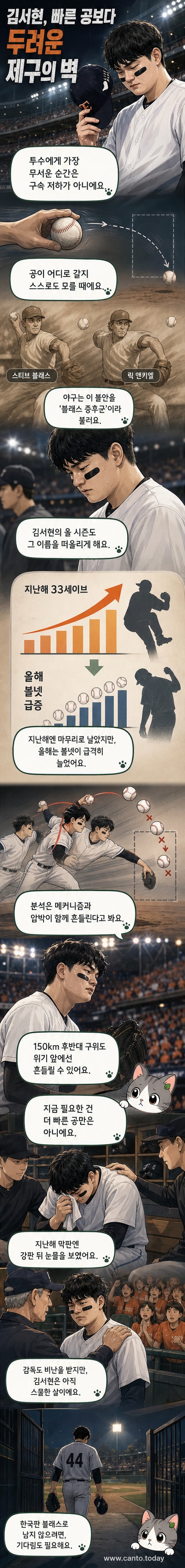 한화 마무리 투수 김서현이 더그아웃에서 눈물을 흘리는 모습. 제구 난조로 인한 심리적 부담이 드러난다.