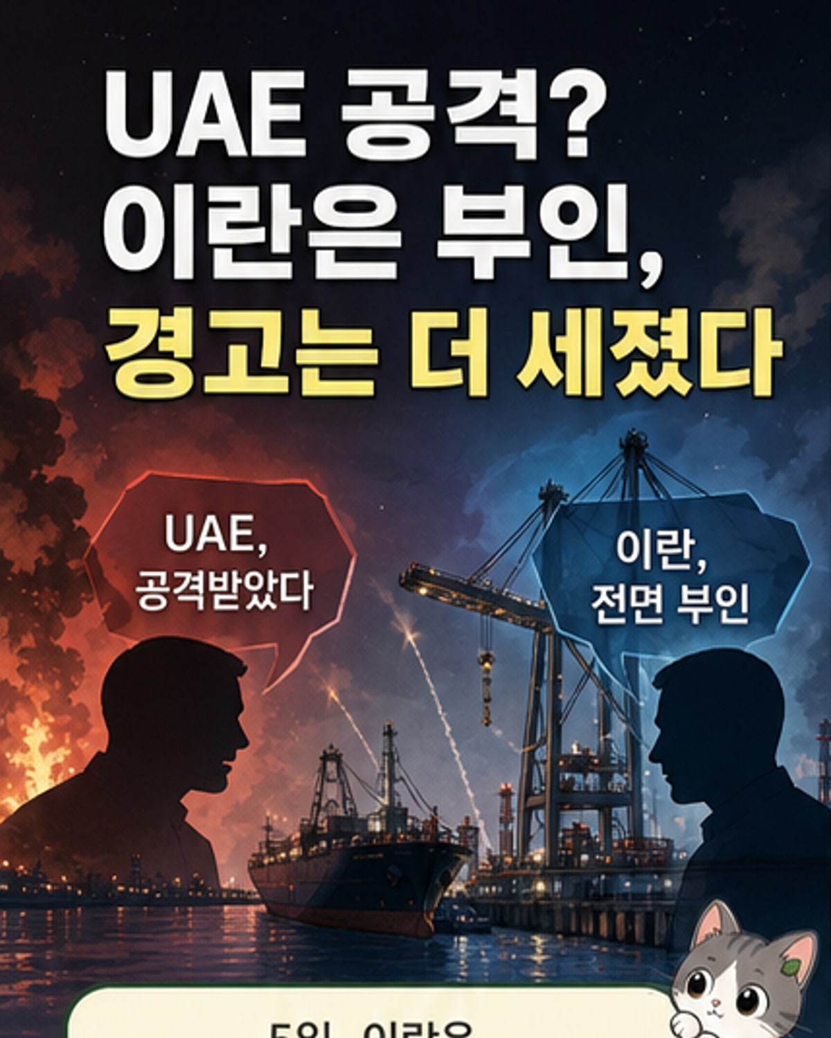 이란, UAE '공격' 부인하며 강경 경고