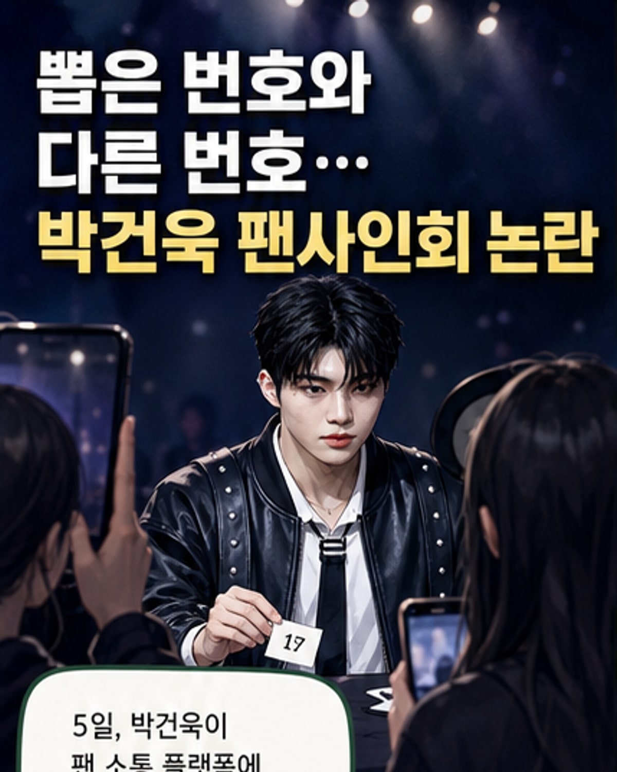 제베원 박건욱, 팬사인회 추첨 조작 논란 사과