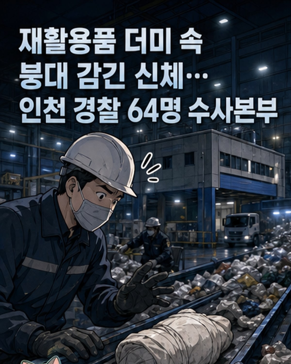 재활용품 속 붕대 감긴 신체 발견