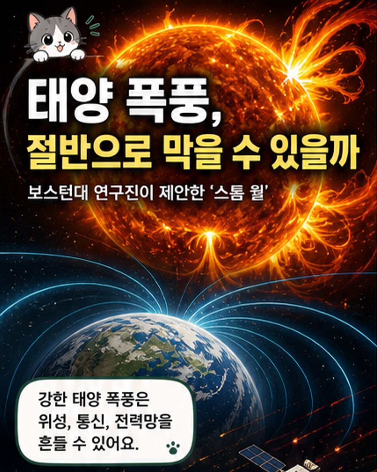 태양 폭풍의 절반 힘을 막는 '스톰 월'